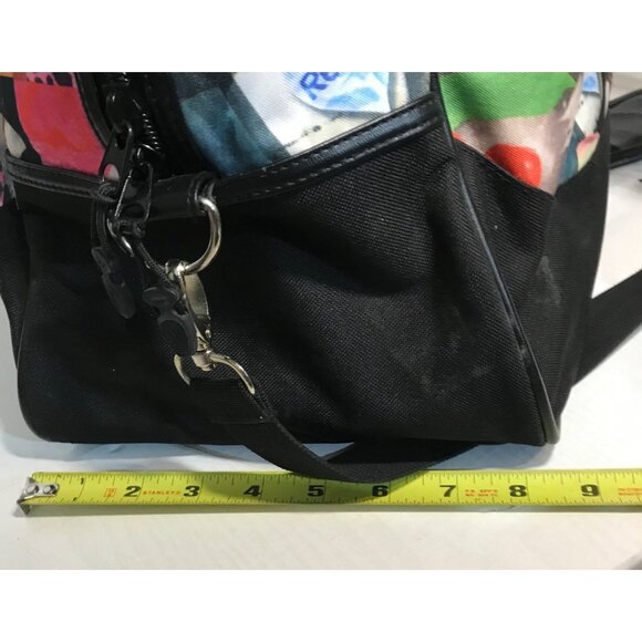 Reebok Weekender Duffle Travel Bag Collage Print Polka Dot Lining 19" Like New - Picture 14 of 16